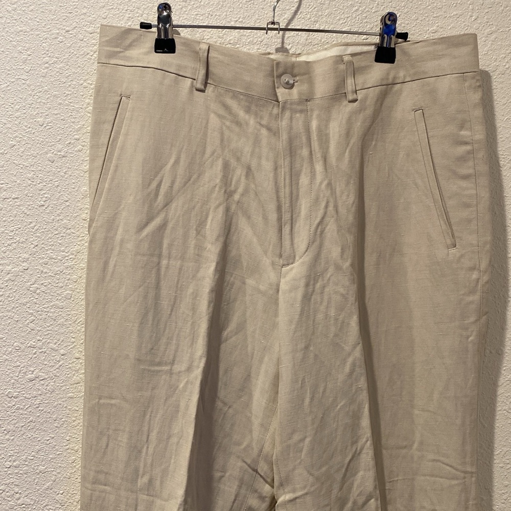 90s baggy Silk/linen‎ trousers - Picture 5 of 10